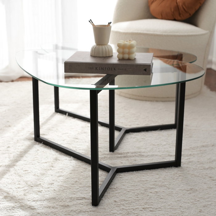 Hanah Home Bellisimo - Black Juego de Mesa de Centro